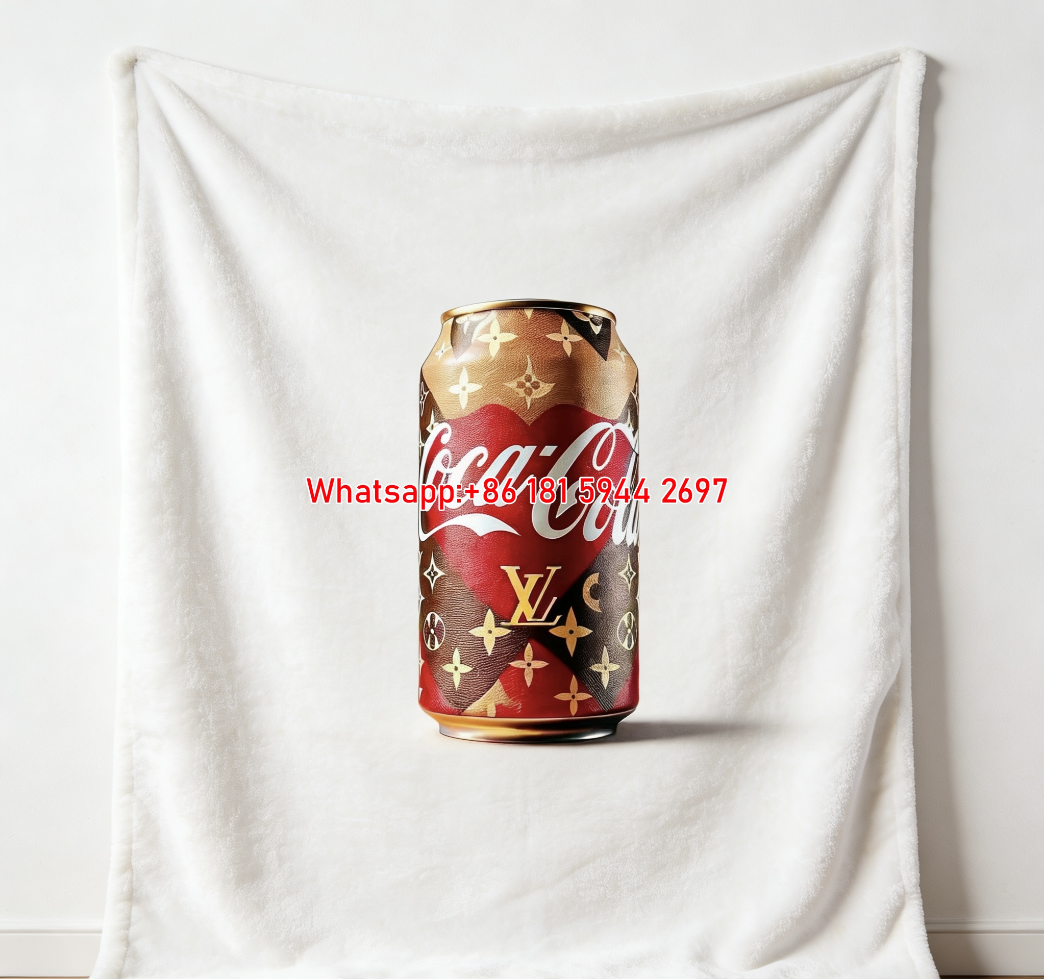 LV x Coca-Cola Can Blanket Luxury LV Coke Can Throw 227